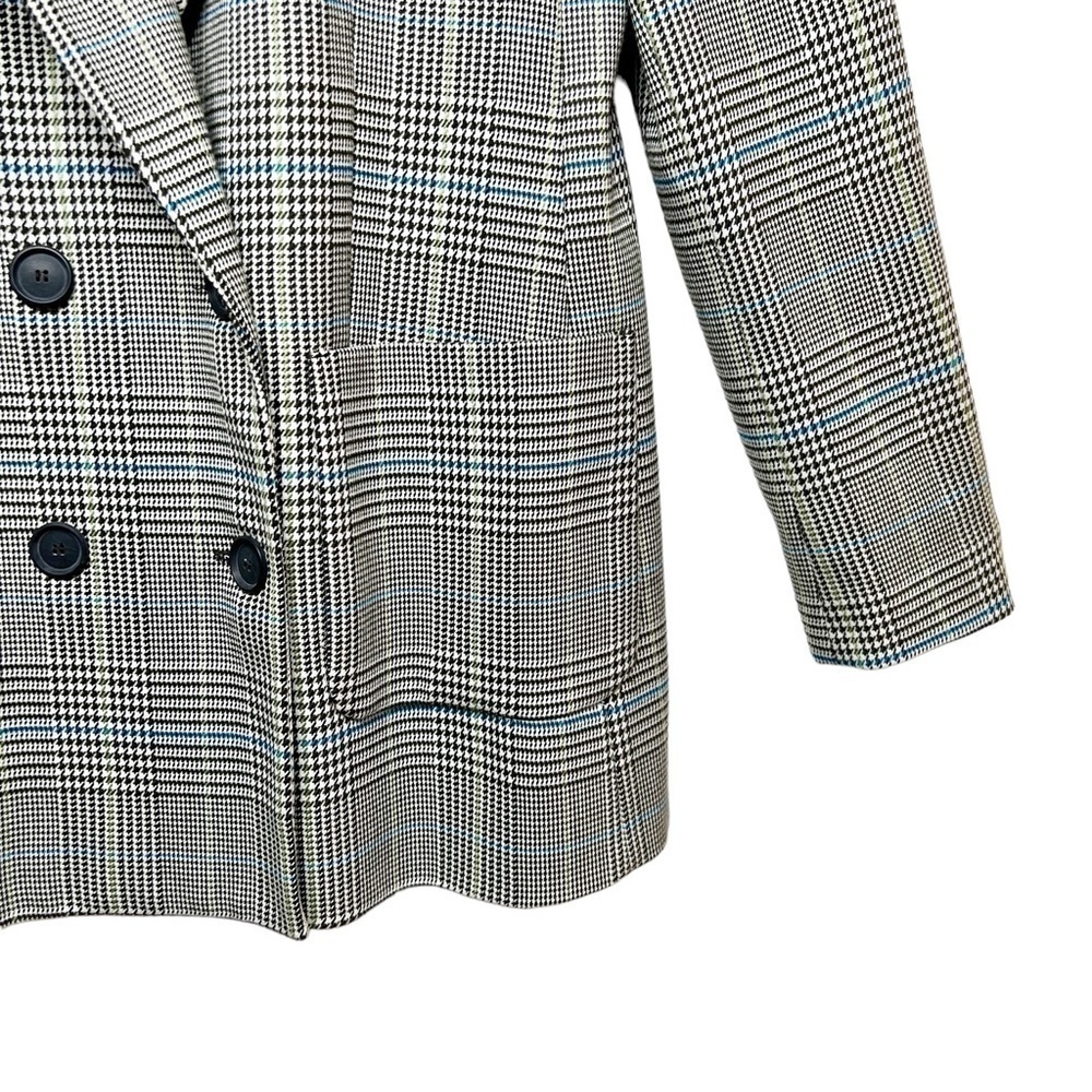 Zara Gray Glenn Plaid Oversized Women’s Boyfriend Fit Quiet Luxury Blazer Sz XS - Picture 5 of 13